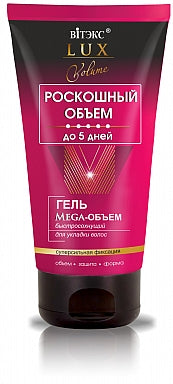 GEL Mega-VOLUME for hair styling, quick-drying, super strong hold / LUX VOLUME, 150ml