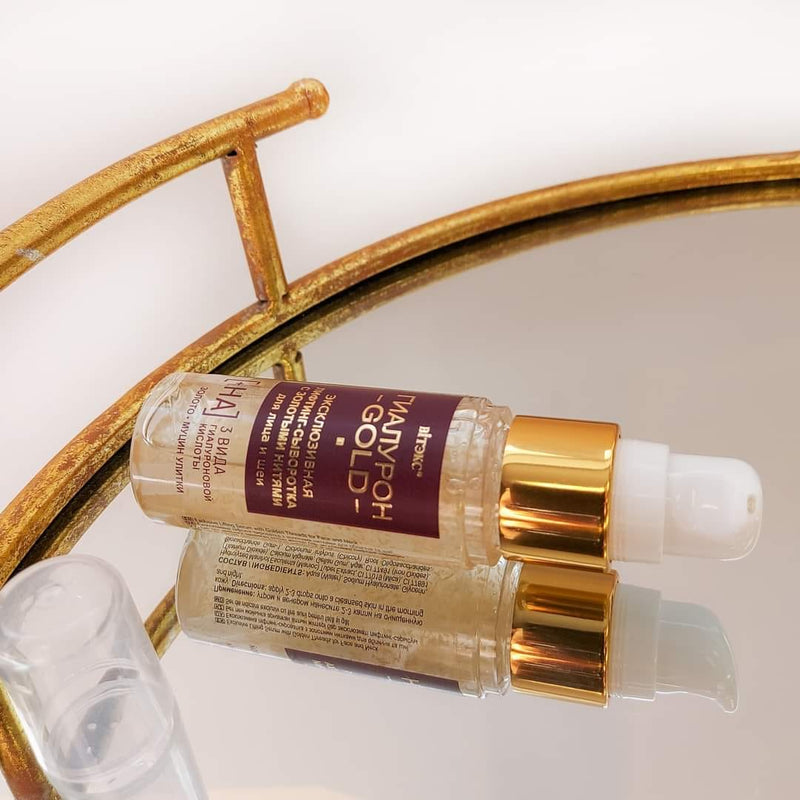 EXCLUSIVE LIFTING-SERUM WITH GOLDEN THREADS for face and neck