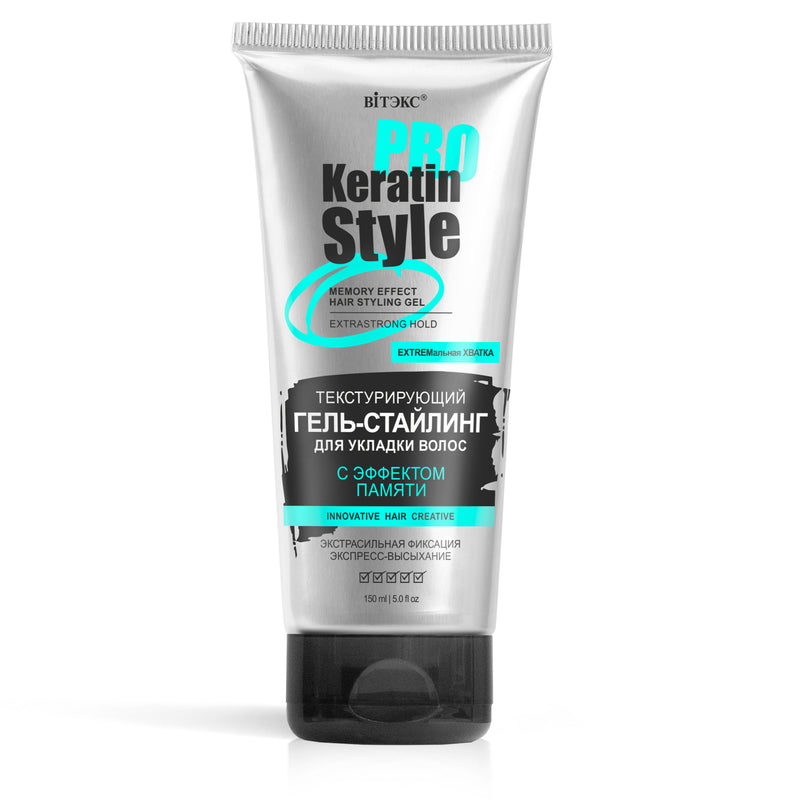 hair gel styling extra strong hold keratin pro style vitex